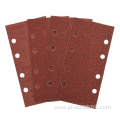 90*185mm 8 hole red triangle sanding disc